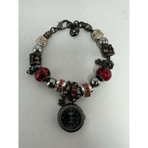 Figaro Couture Beaded Ladies Watch New Battery 22MM 7.5" L11